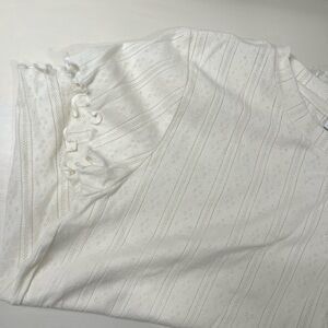 White Brandy Melville style ruffle lettuce top